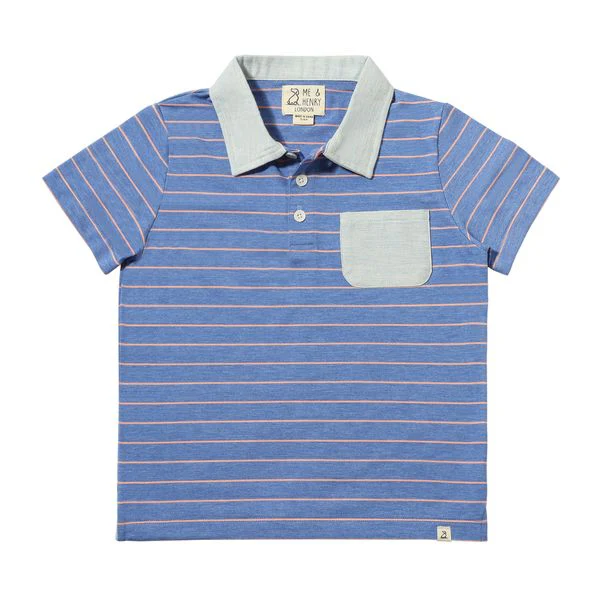 *NEW* ANCHOR Polo - Royal/Pink Stripe