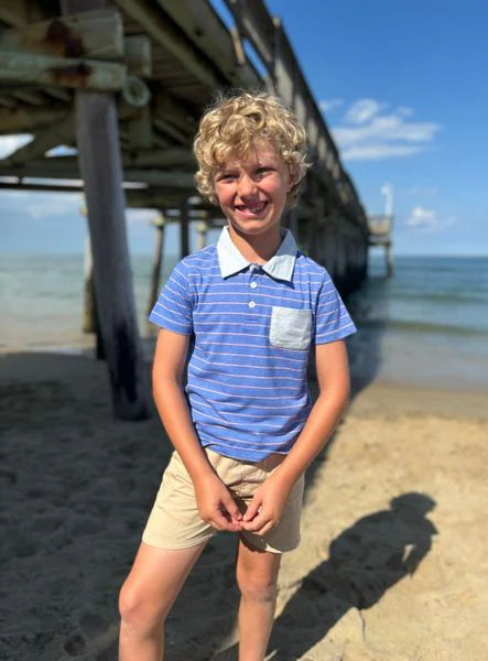 ANCHOR Polo - Royal/Pink Stripe