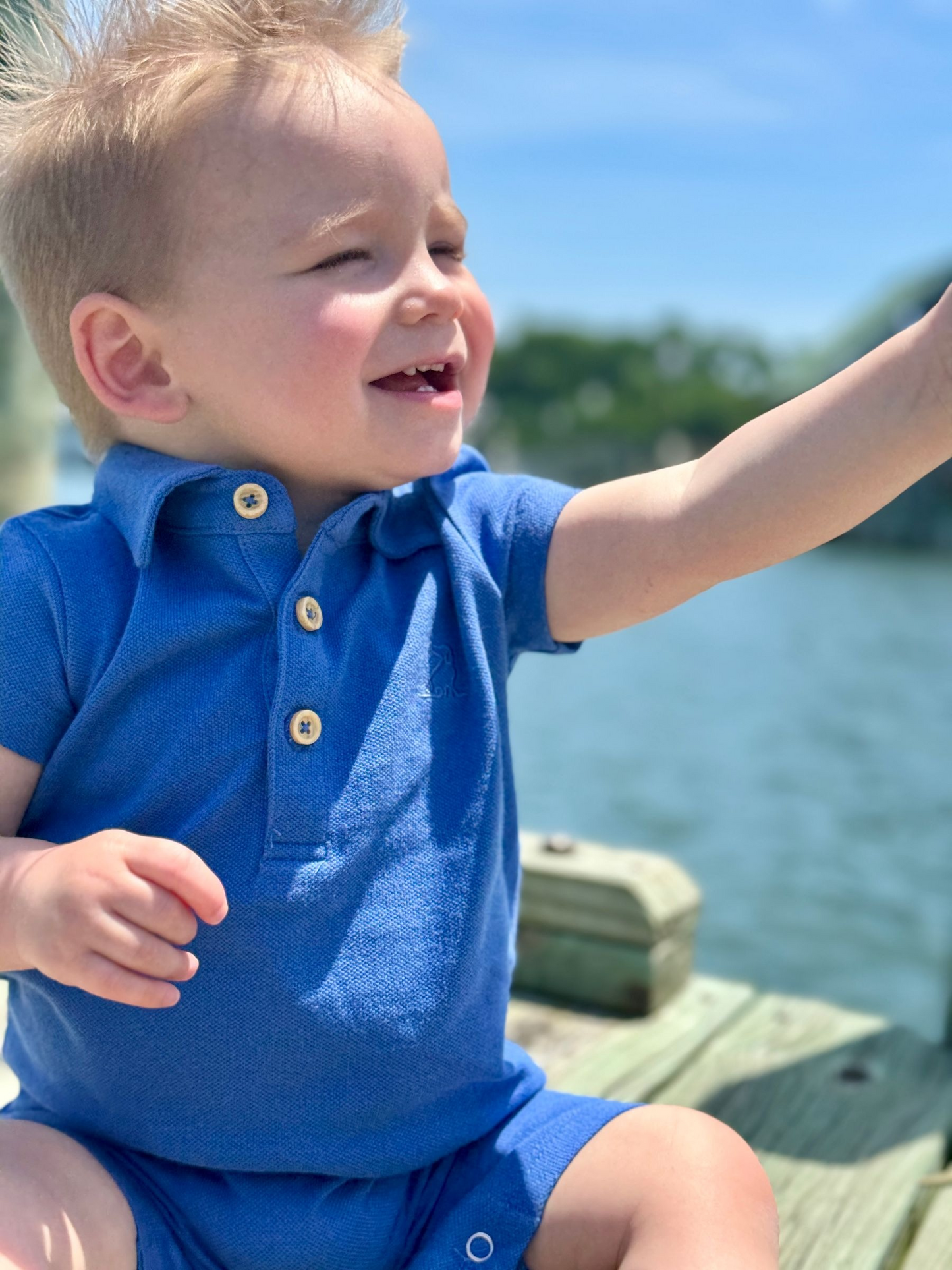 *NEW* DRIFT Polo Romper - Royal