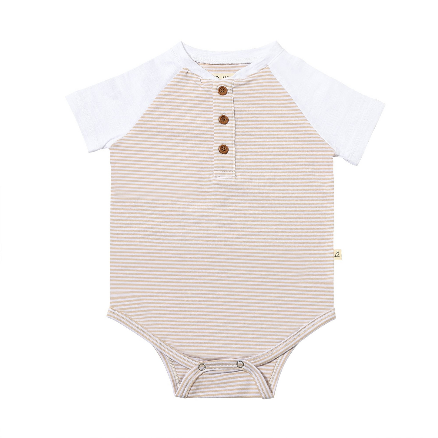 *NEW* LEAGUE Raglan Onesie - Beige/White Stripe