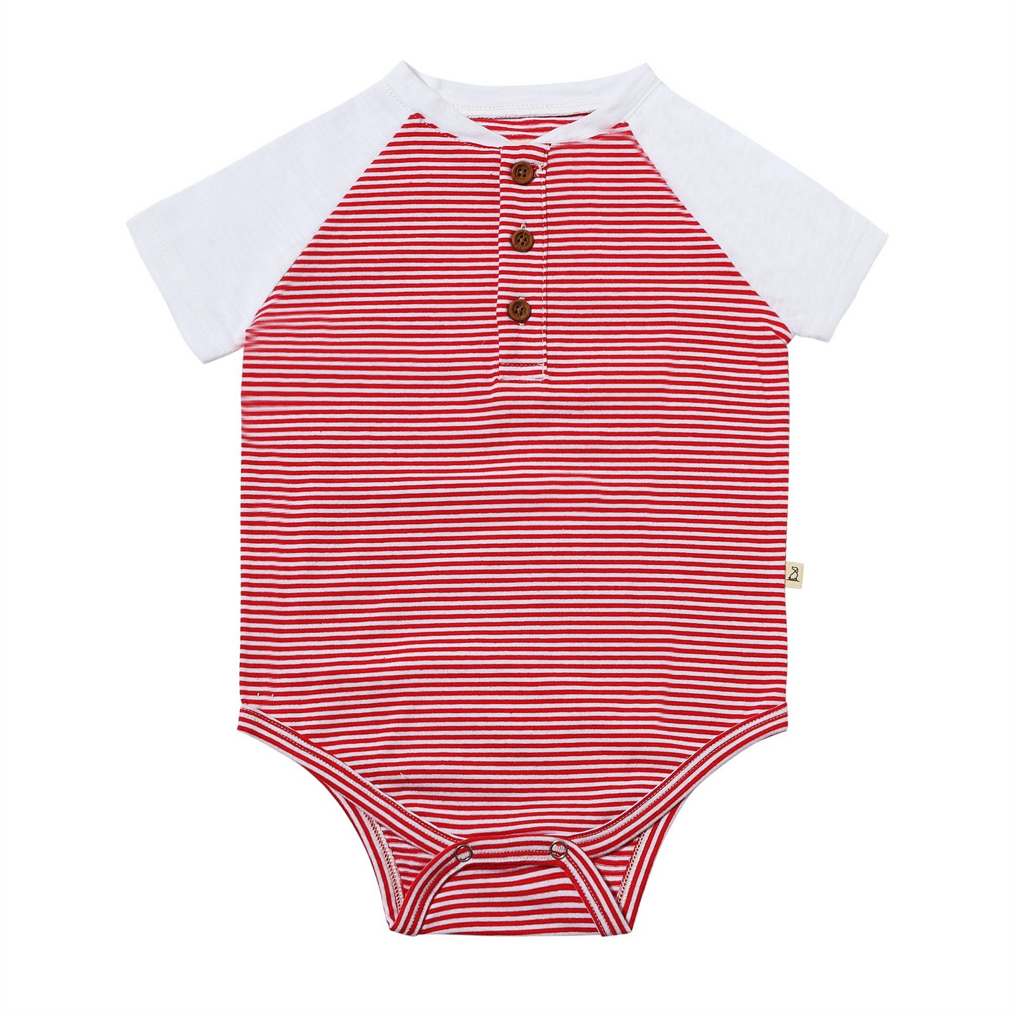 *NEW* LEAGUE Raglan Onesie - Red/White Stripe