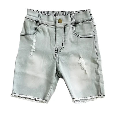 Bermuda Denim Shorts - Slate Gray