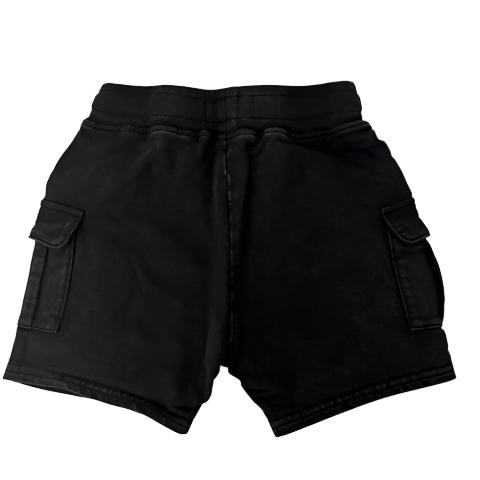 Black Acid Wash Cargo Shorts