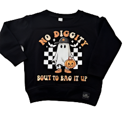 No Diggity Bout to Bag It Up Halloween Sweatshirt