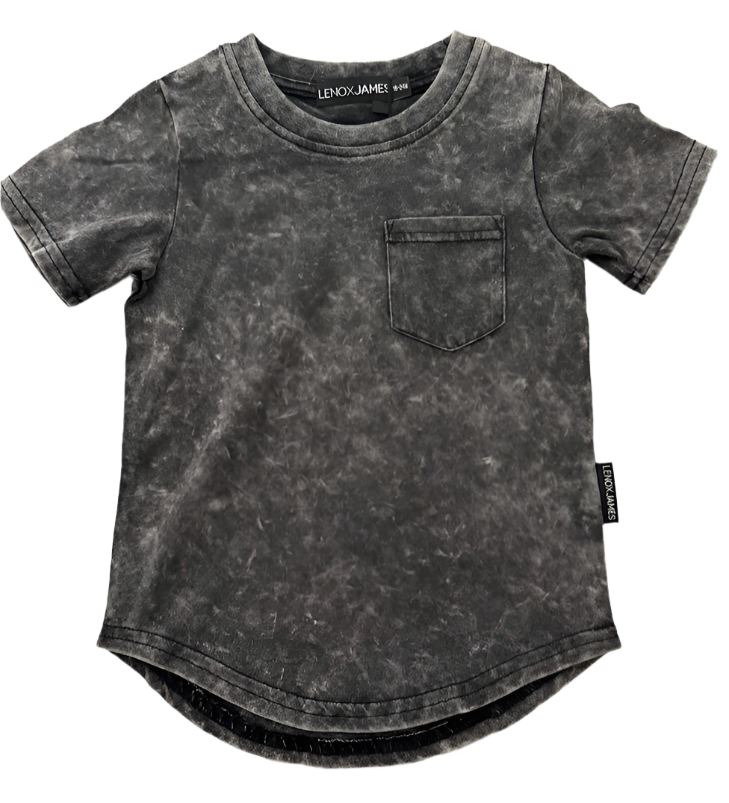 Stonewash Pocket Tee - Charcoal