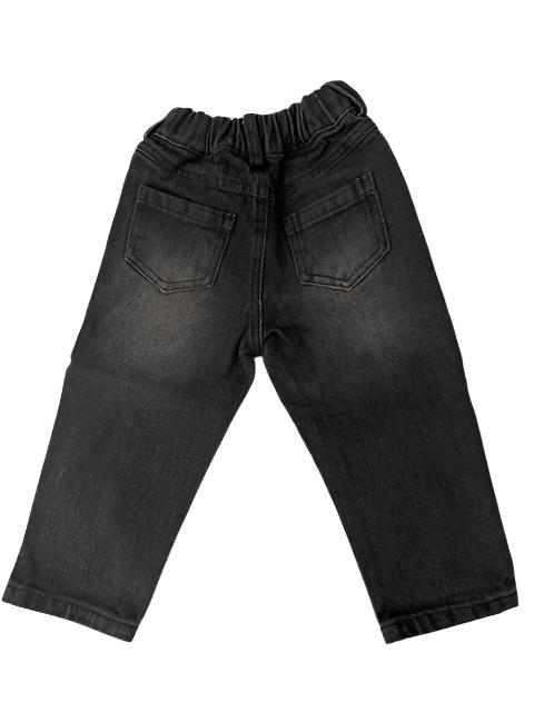 Relaxed Straight Washed Black Jeans